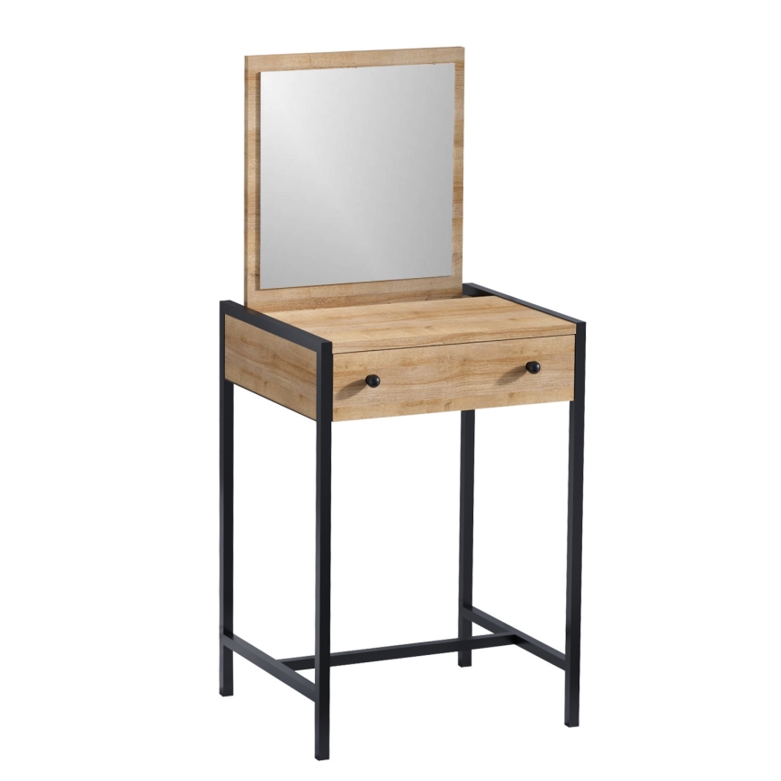 Sminkbord MARY 128x50 cm brun/svart
