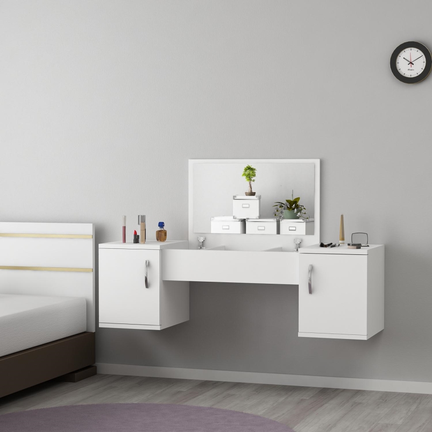 Sminkbord MERCAN 39x100 cm vit