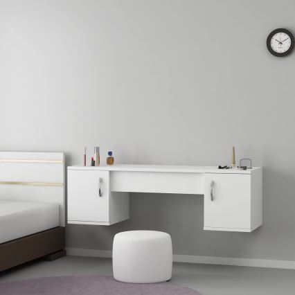 Sminkbord MERCAN 39x100 cm vit