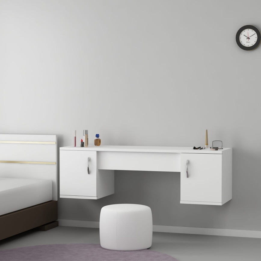 Sminkbord MERCAN 39x100 cm vit
