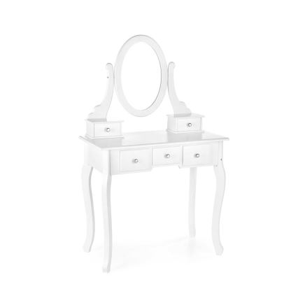 Sminkbord SARA 80x130 cm + stool 45x37 cm vit