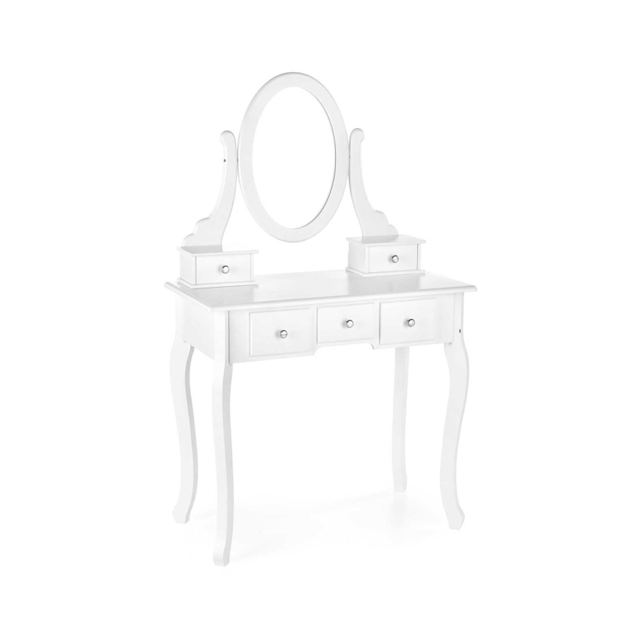 Sminkbord SARA 80x130 cm + stool 45x37 cm vit