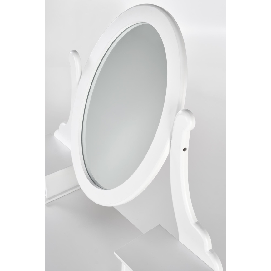 Sminkbord SARA 80x130 cm + stool 45x37 cm vit