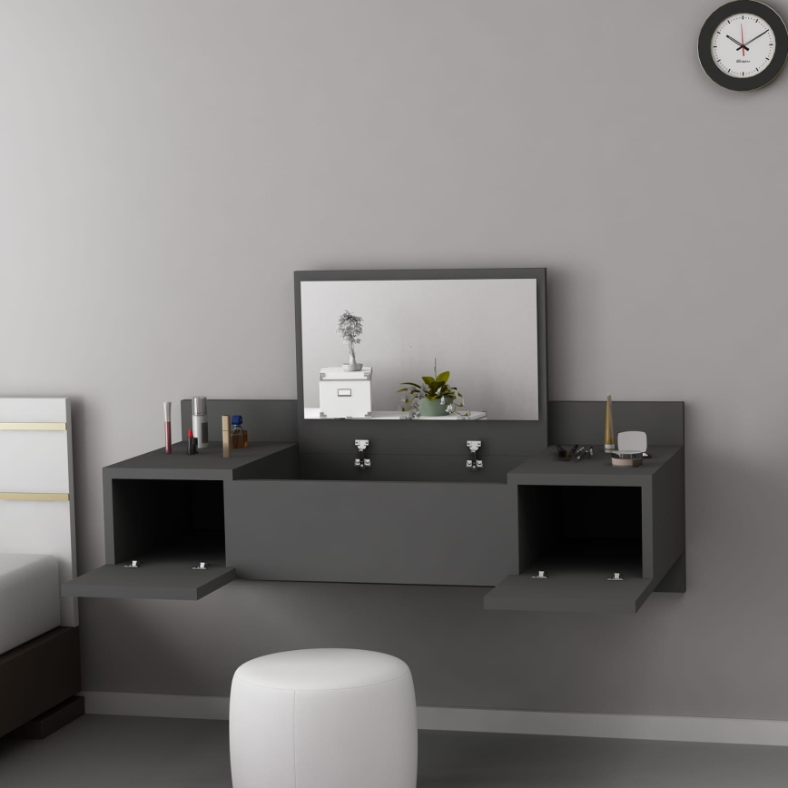 Sminkbord ZAKKUM 33x100 cm antracit