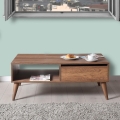 Soffbord 42x110 cm brun