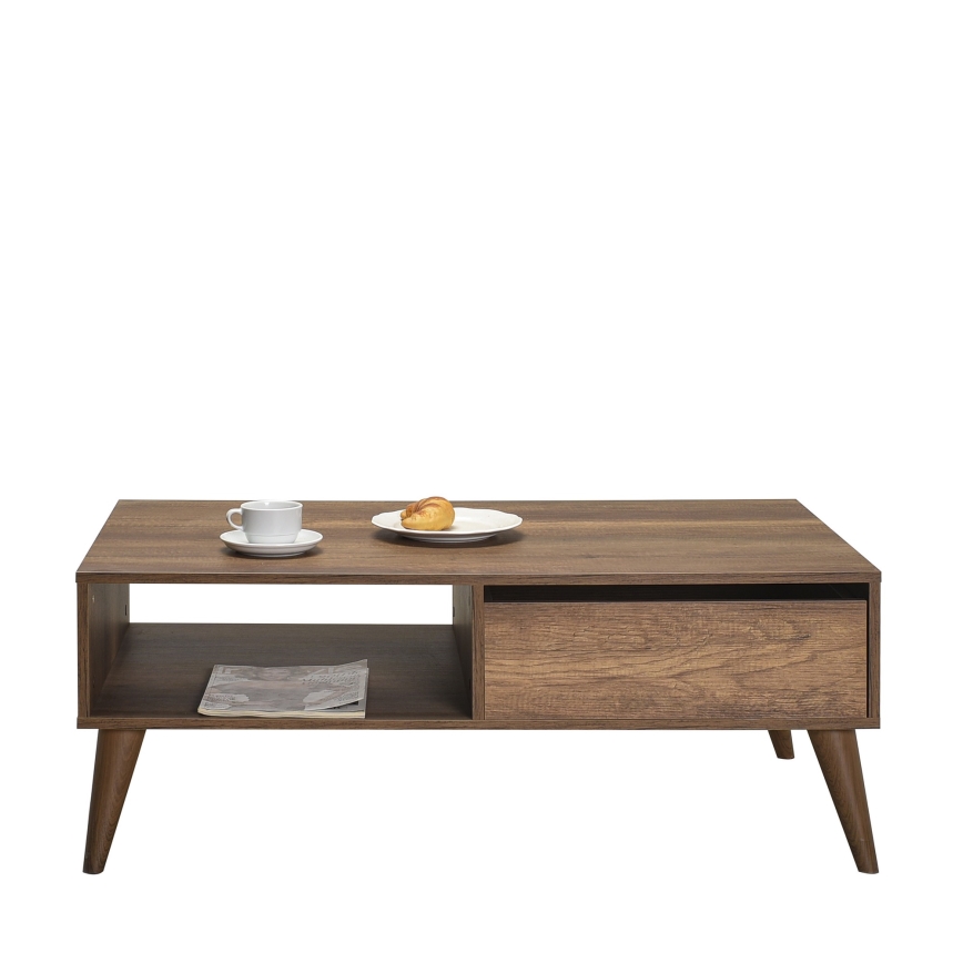 Soffbord 42x110 cm brun