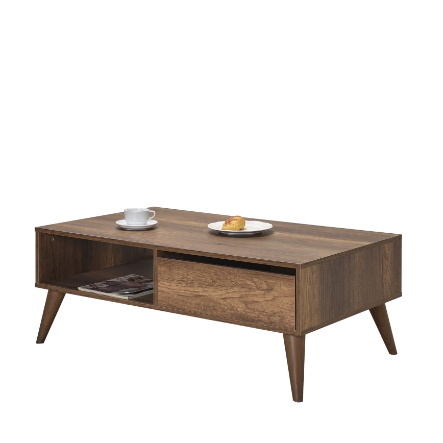 Soffbord 42x110 cm brun