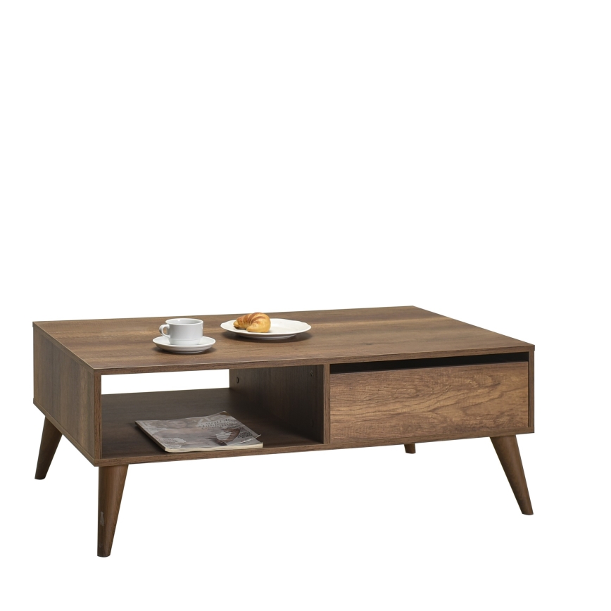 Soffbord 42x110 cm brun