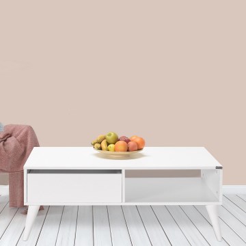 Soffbord 42x110 cm vit