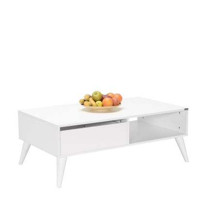 Soffbord 42x110 cm vit