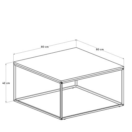 Soffbord 42x80 cm svart