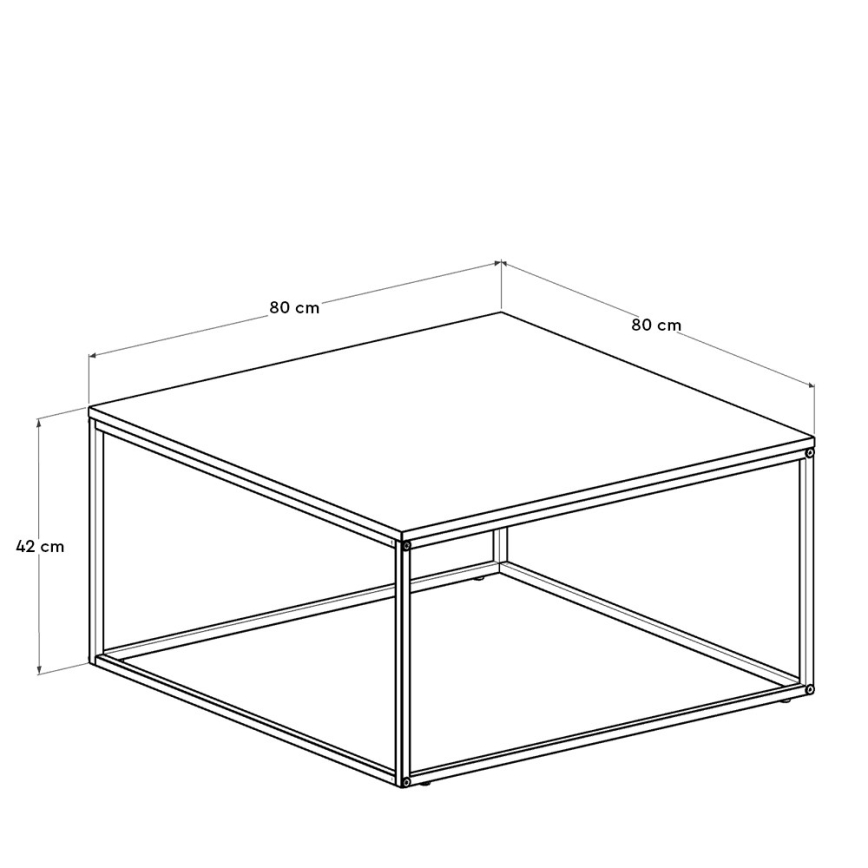 Soffbord 42x80 cm svart