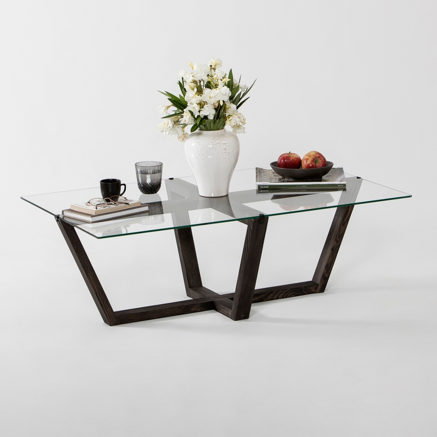 Soffbord AMALFI 35x105 cm tall/genomskinlig