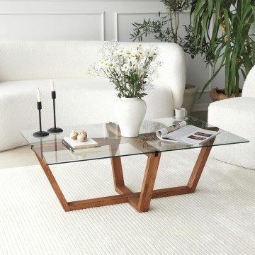 Soffbord AMALFI 35x105 cm tall/genomskinlig