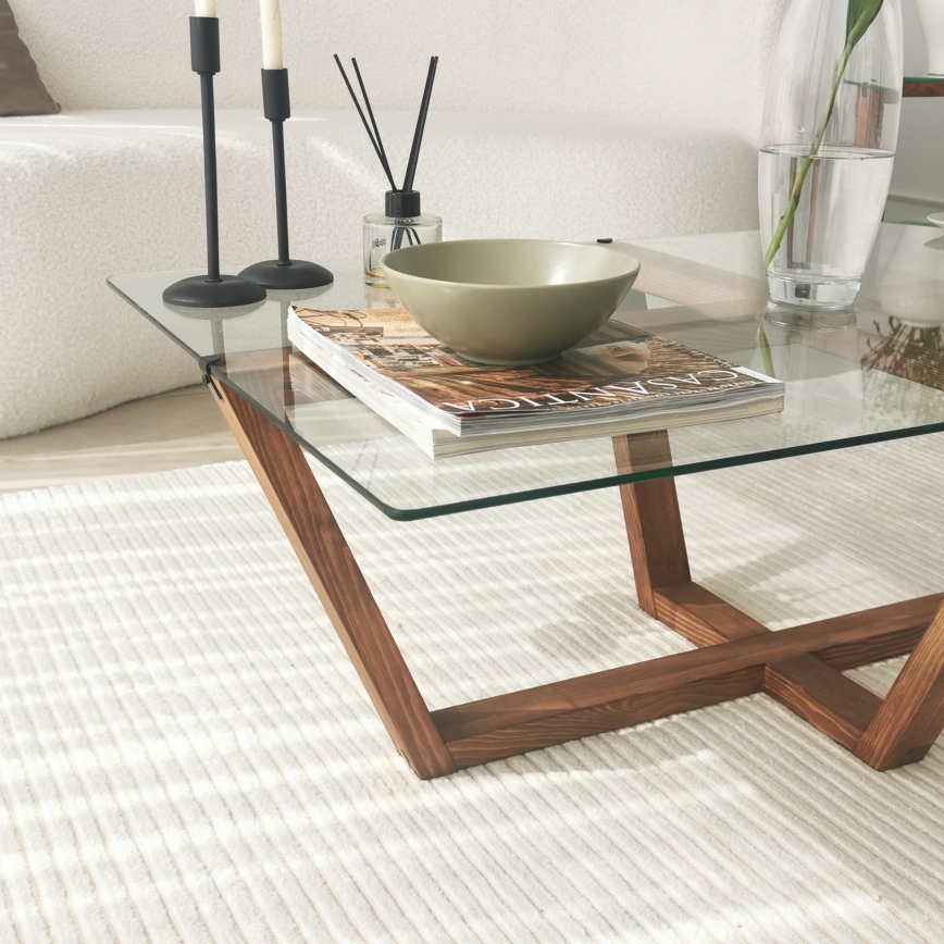 Soffbord AMALFI 35x105 cm tall/genomskinlig