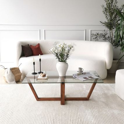 Soffbord AMALFI 35x105 cm tall/genomskinlig