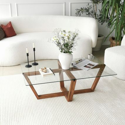 Soffbord AMALFI 35x105 cm tall/genomskinlig