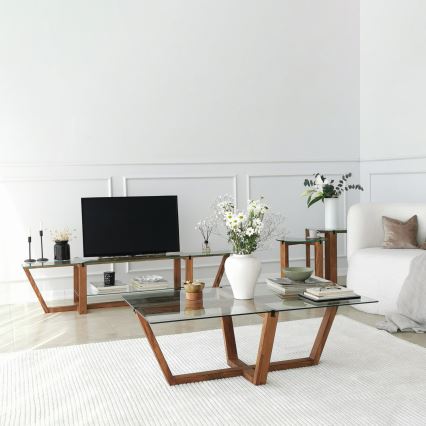 Soffbord AMALFI 35x105 cm tall/genomskinlig