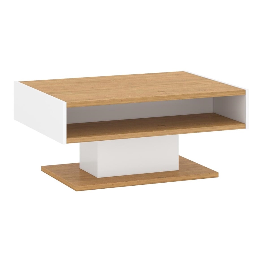 Soffbord ANTHO 41x89 cm brun/vit