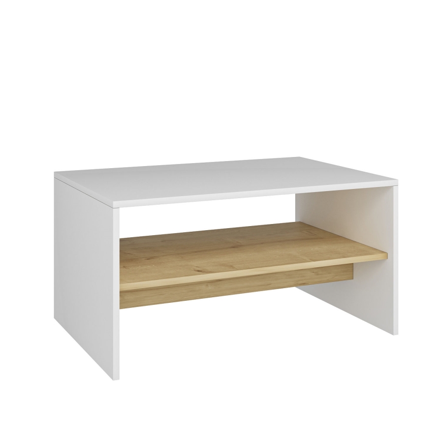 Soffbord APOLLON 47x90 cm beige/vit