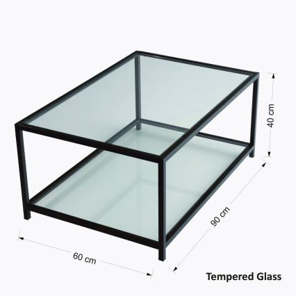 Soffbord ASTRO 40x90 cm svart