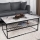 Soffbord ASUDE 43x95 cm svart/vit