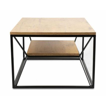 Soffbord BASICLOFT 40x80 cm svart/brun