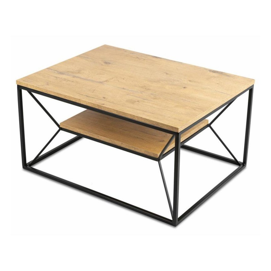 Soffbord BASICLOFT 40x80 cm svart/brun
