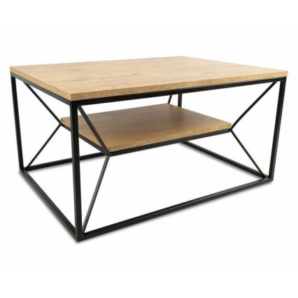 Soffbord BASICLOFT 40x80 cm svart/brun