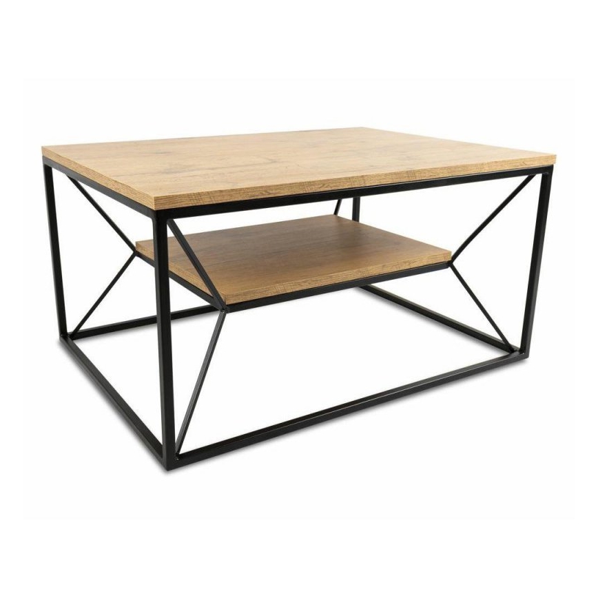 Soffbord BASICLOFT 40x80 cm svart/brun