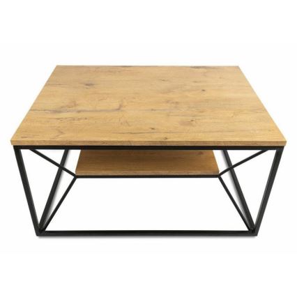 Soffbord BASICLOFT 40x80 cm svart/brun