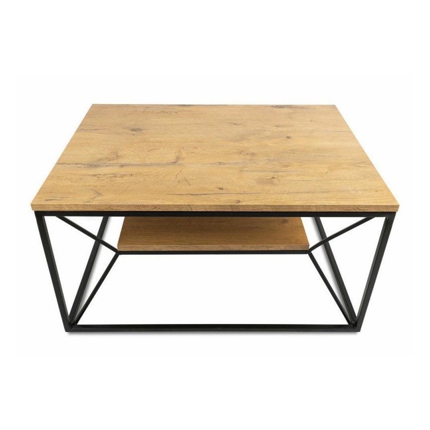Soffbord BASICLOFT 40x80 cm svart/brun
