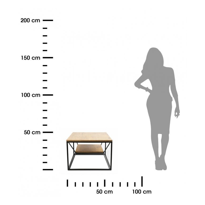 Soffbord BASICLOFT 40x80 cm svart/brun
