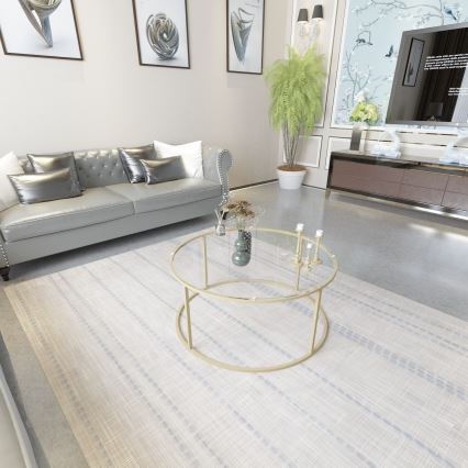 Soffbord BERLIN 80x45 cm guld/genomskinlig