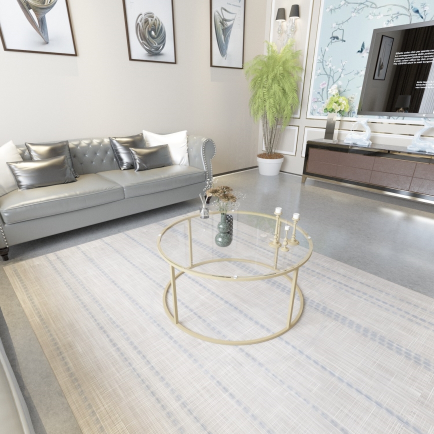 Soffbord BERLIN 80x45 cm guld/genomskinlig