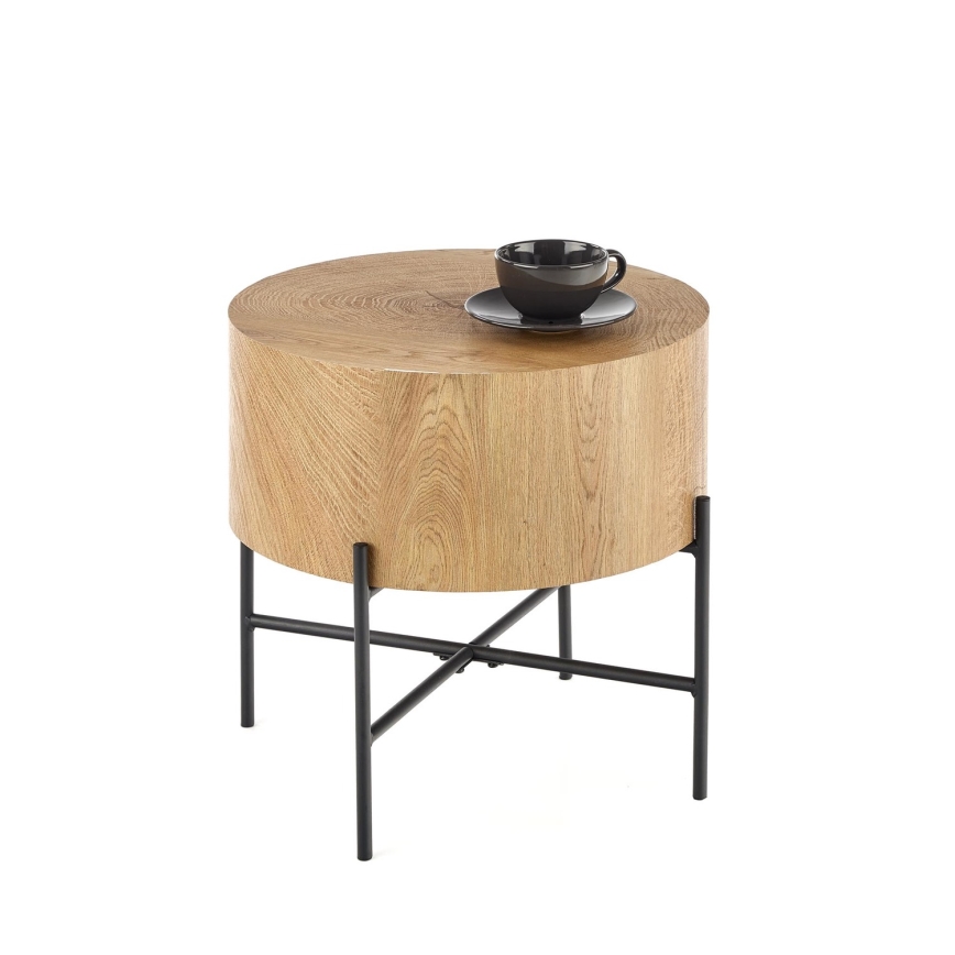 Soffbord BROOKLYN 45x45 cm svart/beige