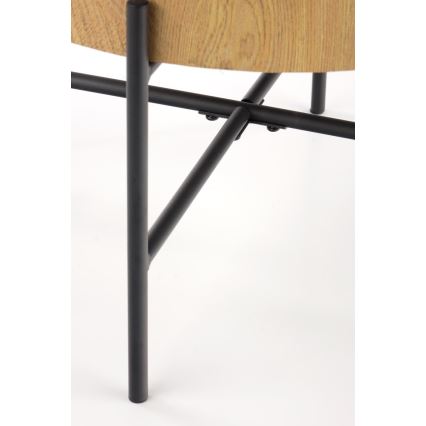Soffbord BROOKLYN 45x45 cm svart/beige