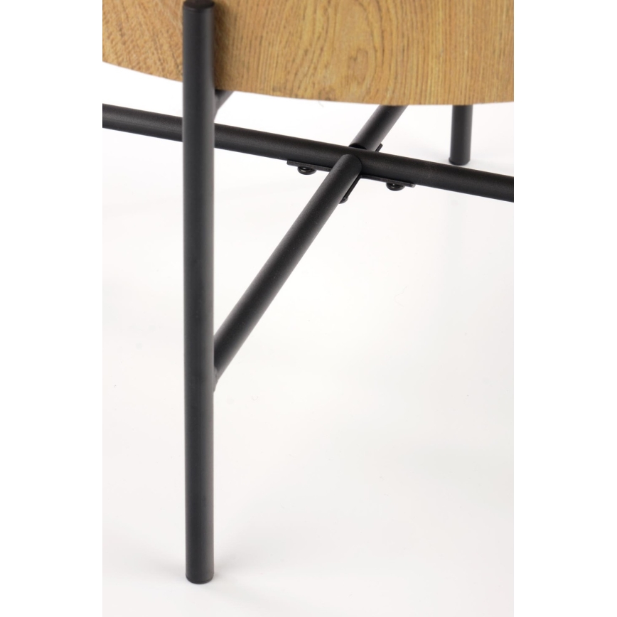 Soffbord BROOKLYN 45x45 cm svart/beige