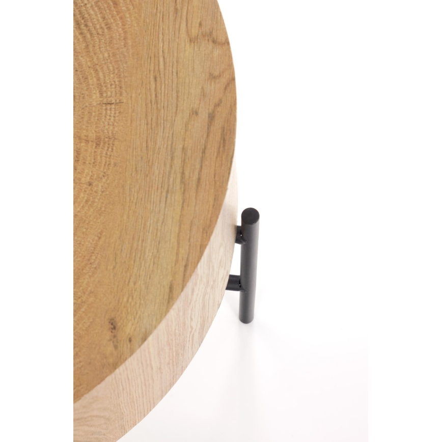 Soffbord BROOKLYN 45x45 cm svart/beige