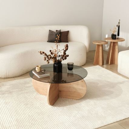 Soffbord BUBBLE 35x75 cm brun/svart