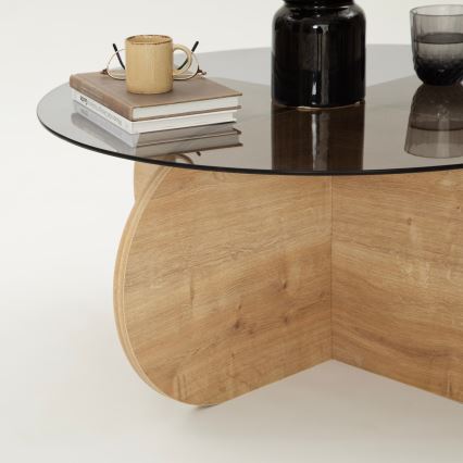 Soffbord BUBBLE 35x75 cm brun/svart