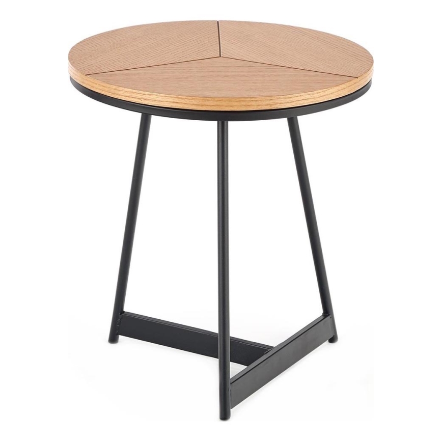 Soffbord CARIDA 49x45 cm svart/ek