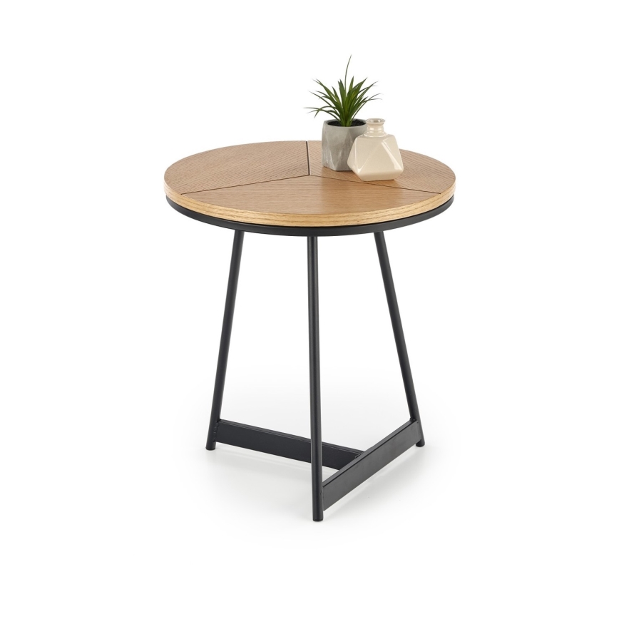 Soffbord CARIDA 49x45 cm svart/ek