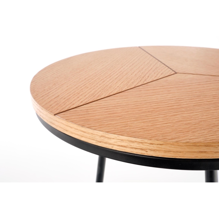 Soffbord CARIDA 49x45 cm svart/ek