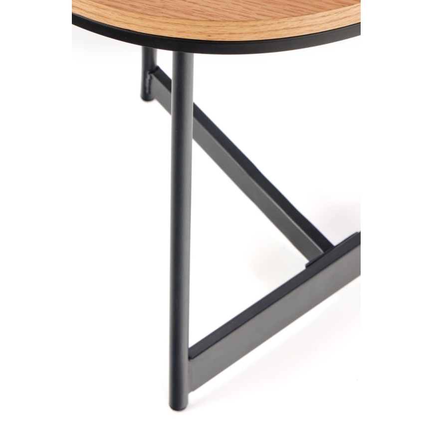 Soffbord CARIDA 49x45 cm svart/ek