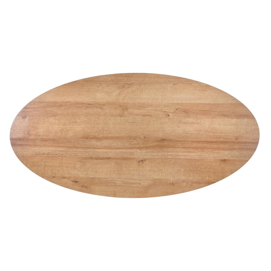Soffbord med låda CAROLINA 41x120 cm gyllene ek/svart