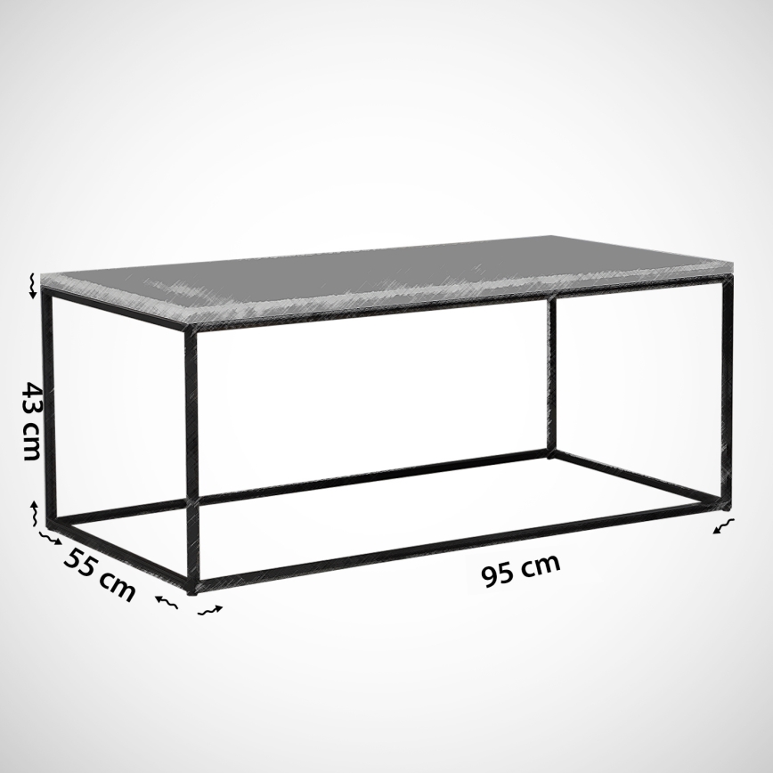 Soffbord COSCO 43x95 cm brun/svart