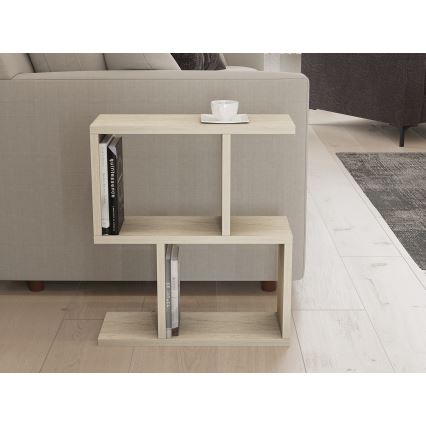 Soffbord CROS, marmorlook, beige