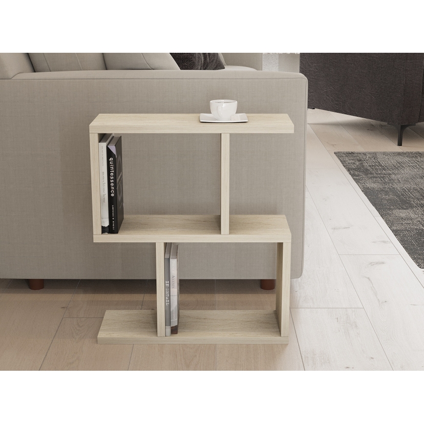 Soffbord CROS, marmorlook, beige