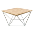 Soffbord CURVED 60x60 cm vit/beige